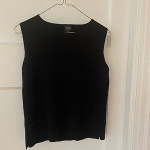 Eileen Fisher Black Wool Tank Top Petite Large